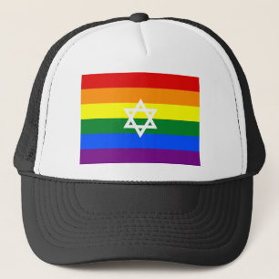 Gay Jewish Pride Flagga Keps