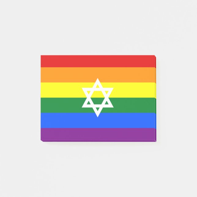 Gay Jewish Pride Flagga Post-it Block (Framsida)