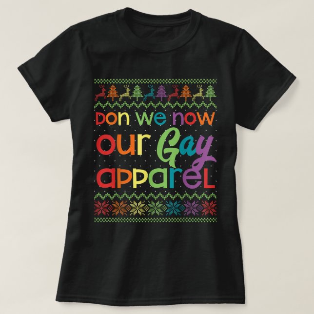 Gay Jul-fonny HBT Don Vi nu vår gay Appare T Shirt (Design framsida)