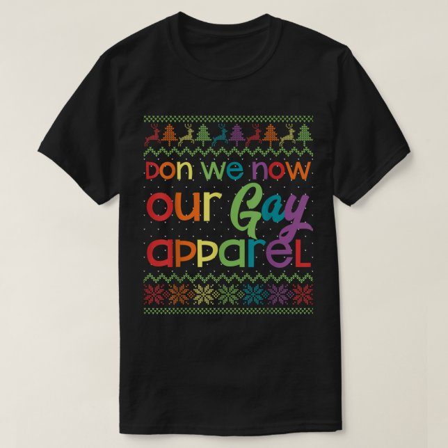 Gay Jul-fonny HBT Don Vi nu vår gay Appare T Shirt (Design framsida)