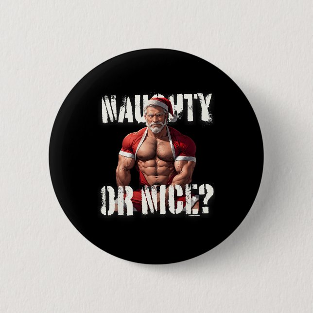 Gay Julafton Muscle pappa Bear Nice Santa Pride HG Knapp (Framsida)