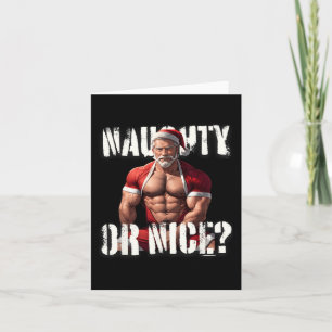 Gay Julafton Muscle pappa Bear Nice Santa Pride HG Kort
