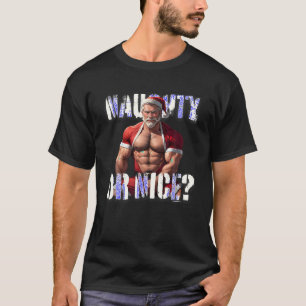 Gay Julafton Muscle pappa Bear Nice Santa Pride HG T Shirt