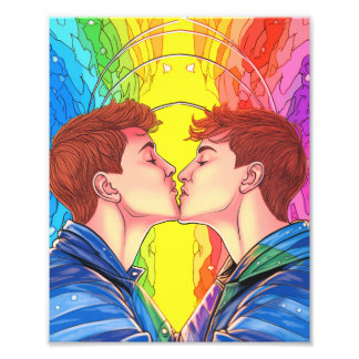 Gay Kärlek gör ditt regnbåge Fototryck