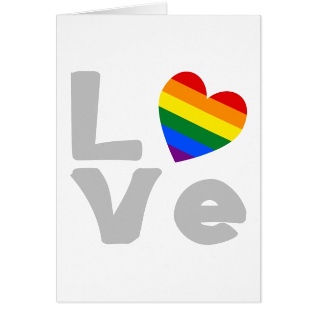 Gay Kärlek Grått Hälsningskort (Framsidan)