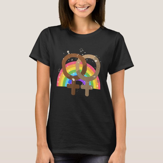 Gay Kärlek Rainbow LGBTQ+ Cute Aestesiskt T Shirt (Framsida)