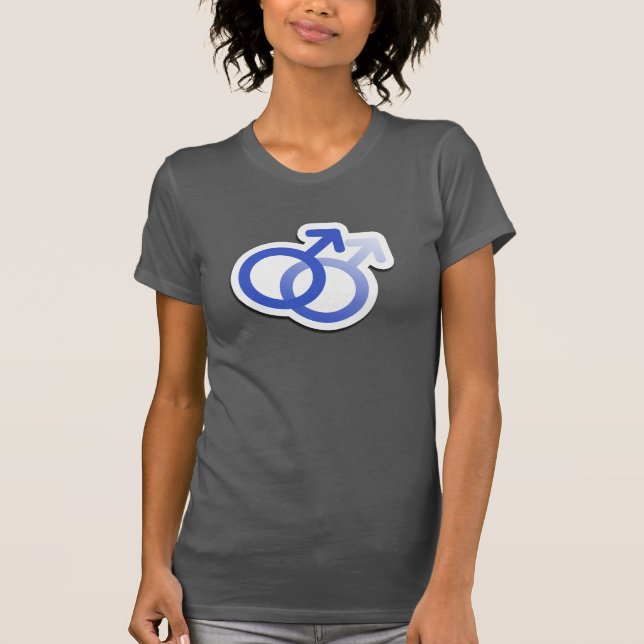 GAY KÄRLEKSSYMBOLER BLÅ -.png Tee Shirt (Framsida)