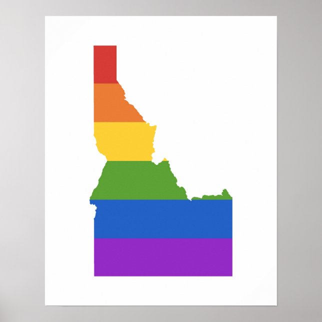Gay Karta i USA | Delstaten Idaho Poster (Framsidan)