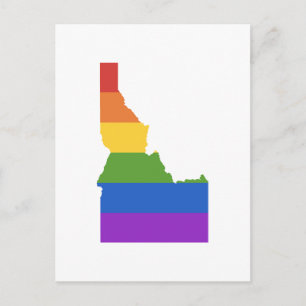 Gay Karta i USA Delstaten Idaho Vykort