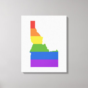 Gay Karta of USA Delstaten Idaho Canvastryck