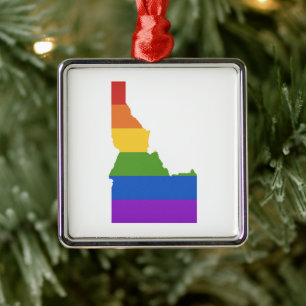 Gay Karta of USA Delstaten Idaho Julgransprydnad Metall