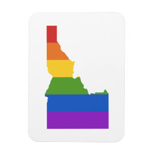 Gay Karta of USA Delstaten Idaho Magnet