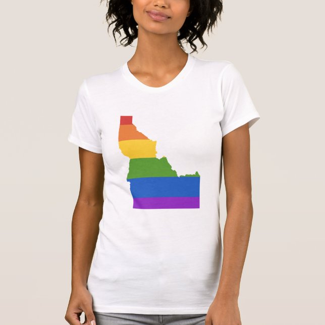 Gay Karta of USA| Delstaten Idaho T Shirt (Framsida)