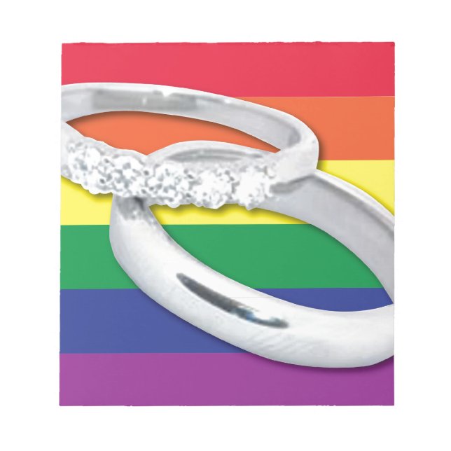 Gay Lesbisk Bröllop Anteckningsblock (Framsida)