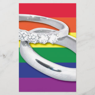 Gay Lesbisk Bröllop Brevpapper