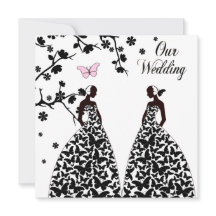 Gay & Lesbisk bröllop med två brider