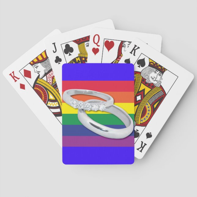 Gay Lesbisk Bröllop Spel Kort (Baksidan)