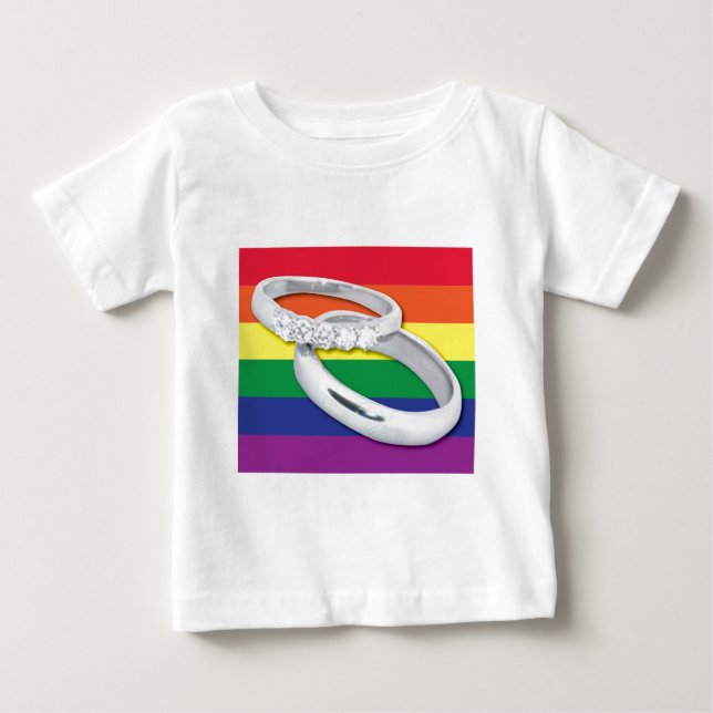 Gay Lesbisk Bröllop Tee (Framsida)