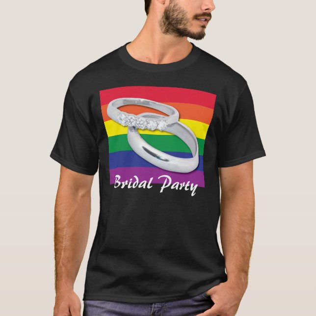 Gay Lesbisk Bröllop Tee (Framsida)