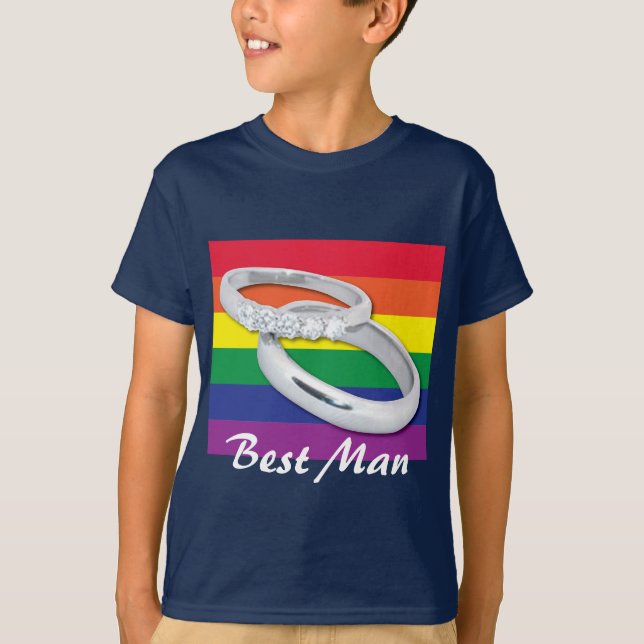 Gay Lesbisk Bröllop Tee (Framsida)