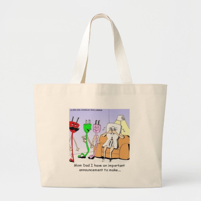 Gay/Lesbisk-gåvor för AC/DC-kabeldragning Jumbo Tygkasse (Framsidan)