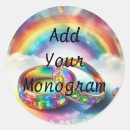 Gay, Lesbisk, hbt-kornförslutningsetikett för regn Runt Klistermärke