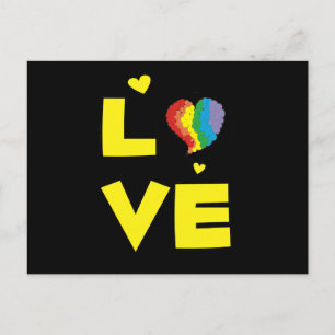 Gay Lesbisk "Kärlek" Pride Heart-gåvor Vykort