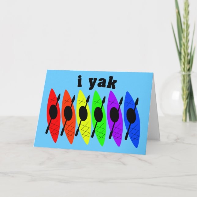 Gay Lesbisk Kayaking Greeting Card Kort (Framsida)