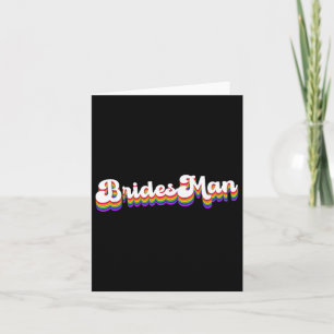 Gay Lesbisk Lgbt Bröllopsfest Bridesman Tee Brida Kort