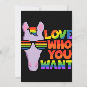Gay Lesbisk LGBT Horse Älskare Gift-idé Julkort