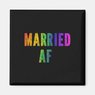 Gay Lesbisk Lgbtq Par Lgbt Bröllopsfest Tee M Magnet