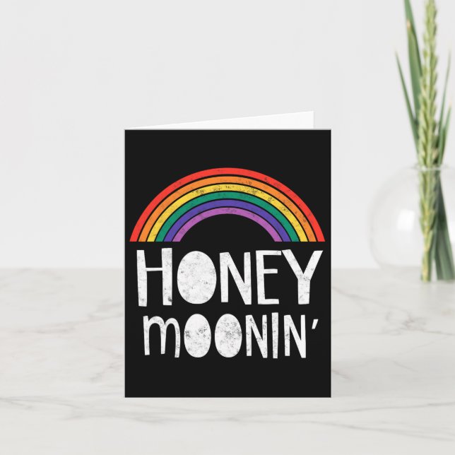 Gay Lesbisk Ny gifta Bröllopsfest Tee Lgbt Ho Kort (Framsida)