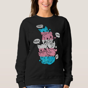 Gay Lesbisk Pride Cat lgbt Cats Pile Transgender T Shirt
