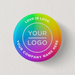 Gay Lesbisk Pride Rainbow Flagga Business Logotyp Knapp