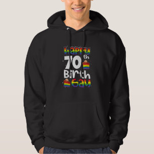 Gay Lesbisk Pride Rainbow Flagga Lgbtq 70: e födel Hoodie