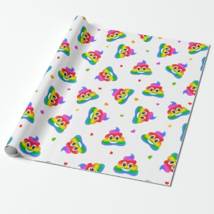 Gay lesbisk rainbow poop emoji linda papper presentpapper