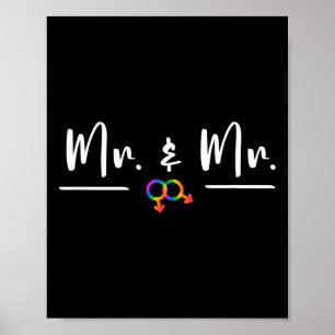Gay LGbt Bröllopsfest till Mr. och Mr. Honeymoon Poster