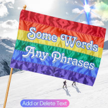 Gay LGBT Personlig Text Decorative Font Rainbow
