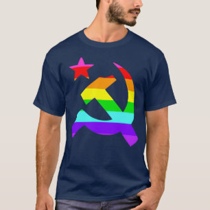Gay LGBT Rainbow Communist T Shirt