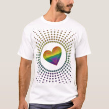 Gay LGBTQ Pride Månad Kärlek Rainbow Heart Dots