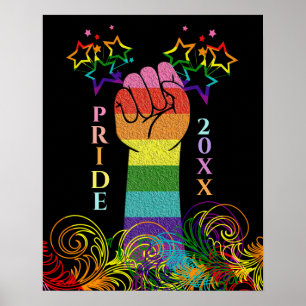 Gay LGBTQ Pride Månad Kärlek vinner i Luft Poster