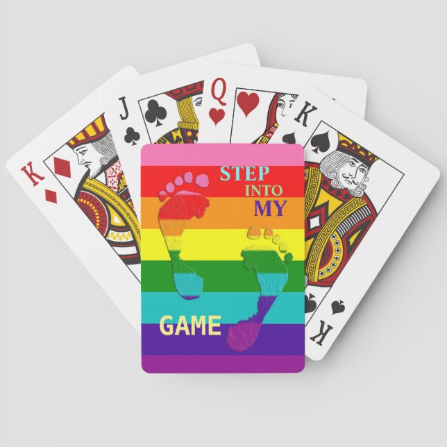 Gay LGBTQ Rainbow Flagga Pride Färg Feet Casinokort (Baksidan)