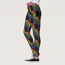 Gay LGBTQ Rainbow Pride Rand Circular Mönster Leggings