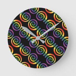 Gay LGBTQ Rainbow Pride Rand Circular Mönster Rund Klocka
