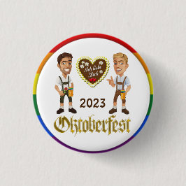 Gay LGBTQIA+ Oktoberfest 2023 Gay Pin Button Knapp
