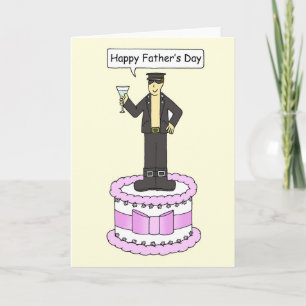 Gay Lycklig Fars dag Tecknad Humor Kort