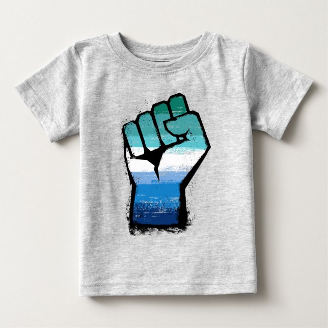 Gay Male Pride Fist T Shirt (Framsida)
