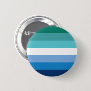 Gay Male Pride Flagga (Azure) Knapp