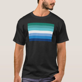 Gay Male Pride Flagga (Azure) T Shirt