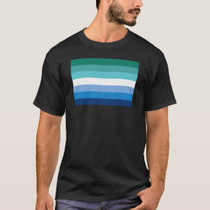 Gay Male Pride Flagga (Azure) T Shirt